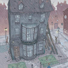 Single page illustration from an adaptation of Little Dorrit by Charles Dickens.
