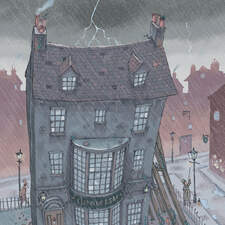 Arthur returns to the Clennam house. Illustration from a young reader adaptation of Little Dorrit by Charles Dickens. © Usborne Publishing.