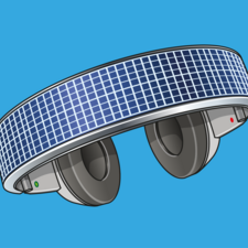 Solar powered headphones