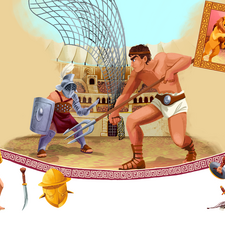 Gladiators double spread sample