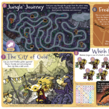 Feathered Snake promotional worksheet - Side 2. All content written and illustrated by me.