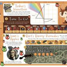 Tinker's Prism promotional activity sheet - Side 1. All content written and illustrated by me.