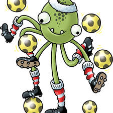 Unused character design for an interactive game.