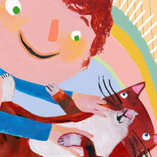 Spread from 'Vems är Bob?', (Whose is Bob?). Children's book, published 2021. Illustrated and written for Natur & Kultur. Published in Sweden and Norway.