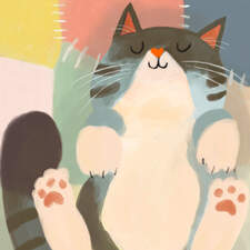 Full page spread from children's book 'Mäktiga Max', (Mighty Max). Children's book, published 2025. Illustrated and written for Opal. Published in Sweden and Denmark.