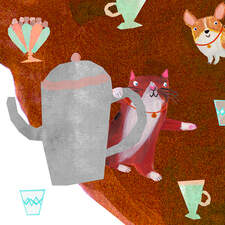 Full page spread from 'Vem är Vilse?', (Who is Lost?). Children's book, published 2018. Illustrated and written for Natur & Kultur. Published in Sweden Denmark, China, South Korea, Finland, Norway and Germany.