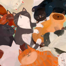 Full page spread from children's book 'Mäktiga Max', (Mighty Max). Children's book, published 2025. Illustrated and written for Opal. Published in Sweden and Denmark.