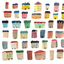 Full page spread from 'Om Jag Bodde Någon Annanstans', (If I Lived Somewhere Else). Children's book, published 2019. Illustrated and written for Natur & Kultur. Published in Sweden and Taiwan.