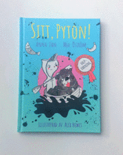 Animated gif of the covers for 'Valpvarning!', (Puppy Warning!). Children's book series, published 2020 to 2022. Illustrated for Opal. Written by Anna Ehn and Mia Örstöm. Published in Sweden and Denmark.