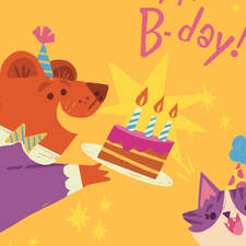 Happy birthday geeting card 