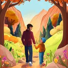 Speculative work for a children’s picture book cover about grief and loss. 