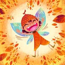 Autumn fairy as part of my fairy set of illustrations.