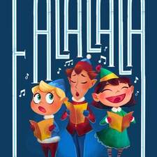 A chorus of singing Christmas elves!