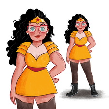 This is one of a series of characters I did for a social media campaign to commemorate the 1984 Wonder Woman movie premiere on Now, Claro's streaming! The aim was to present diversity and plurality through the female characters to reinforce that yes, #weareallwonderful!