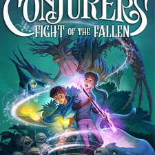 Cover illustration for "The Conjurers" middle grade fantasy series.