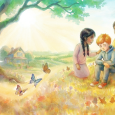 Watercolor picture book illustration.