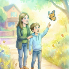 Watercolor illustration for picture book.