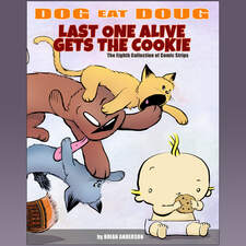 Cover art for "Dog eat Doug" comic strip collection.