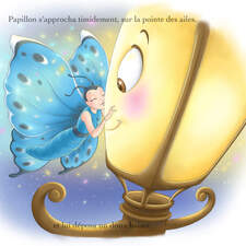 Double page "Papillon et le lampadaire" Editions AJMP. France 2026
50 double pages