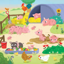 Page from 'Noisy Farm' with AZBooks.