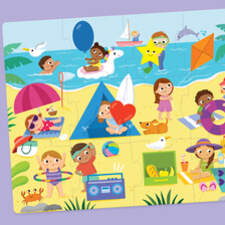 Shapes beach puzzle for AZToys