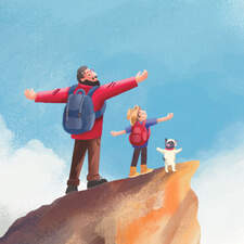 A gentle picture book about grief, memory, and the ways love stays with us. As a father and son journey through nature, the boy begins to sense his grandmother in the wind, birdsong, and the quiet beauty around him—discovering that those we love can remain close, even after goodbye.
 