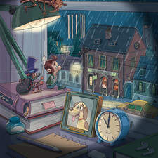 Mr. Oliver. Charlie is equally lucky#Kreativni Centar, Belgrade
This is the fourth book in the popular Mr. Oliver series, aimed at beginning readers of older preschool and early school age. Readers will enjoy a new story in which a little girl, Laura, finds a lost puppy and brings it home. She first shares her joy with her friend, Mr. Oliver. Will Laura convince her mom and dad to let her keep the puppy? And what will happen when the owner of the lost dog suddenly appears?

The Mr. Oliver series has gained great popularity among the youngest readers. The main character is an unusual dwarf who is one hundred and eighty-five years old and lives in a hole in the wall of the room of an eight-year-old girl, Laura, with whom he loves to hang out and talk. He is Laura's friend by profession and believes that being a friend is the most beautiful profession in the world. The books from the Mr. Oliver series were brilliantly illustrated by our famous illustrator Dušan Pavlić.